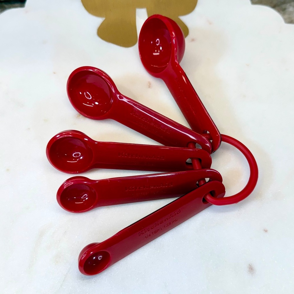 KitchenAid Red Kitchen Tool Bundle โข Measuring Cups, Spoons & Wine Opener - Picture 6 of 7